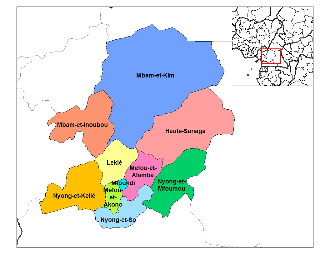 Carte de la région Centre