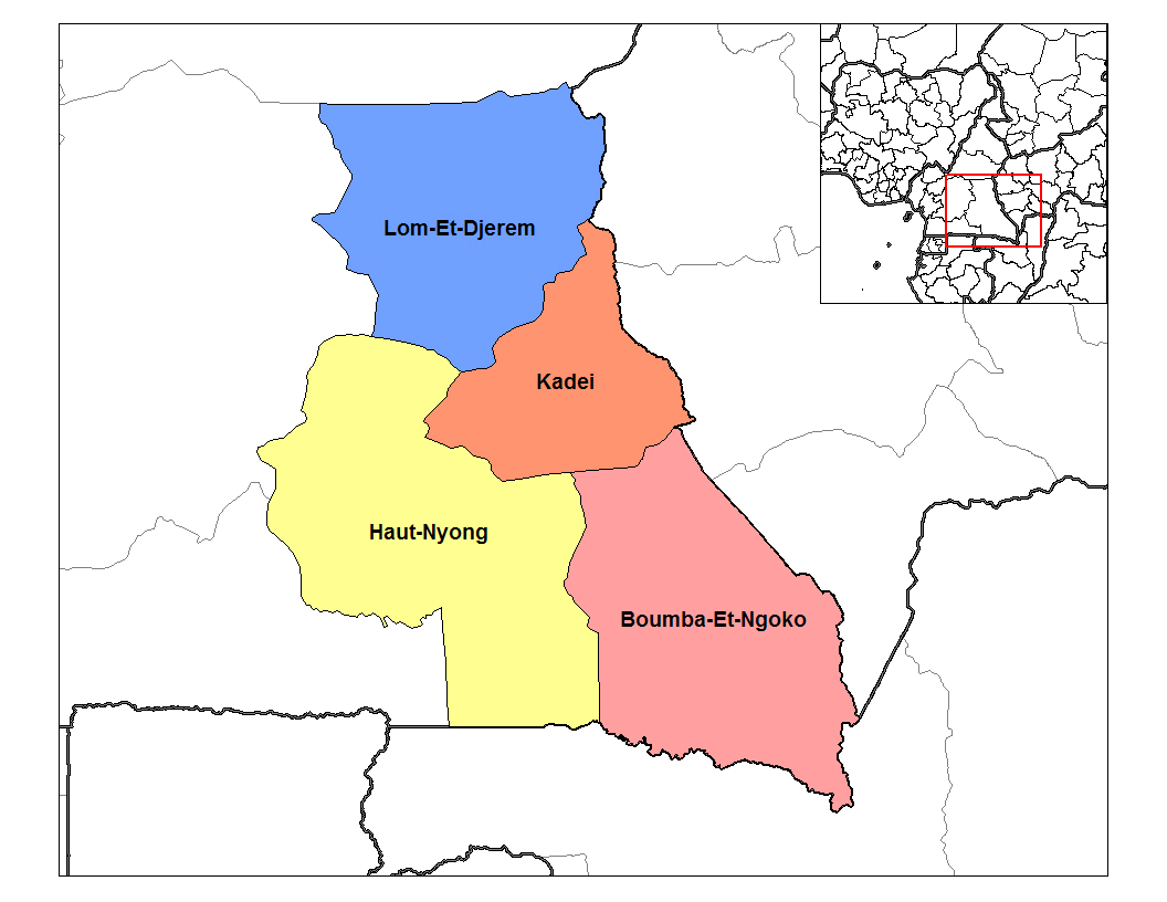 Carte de la région Est