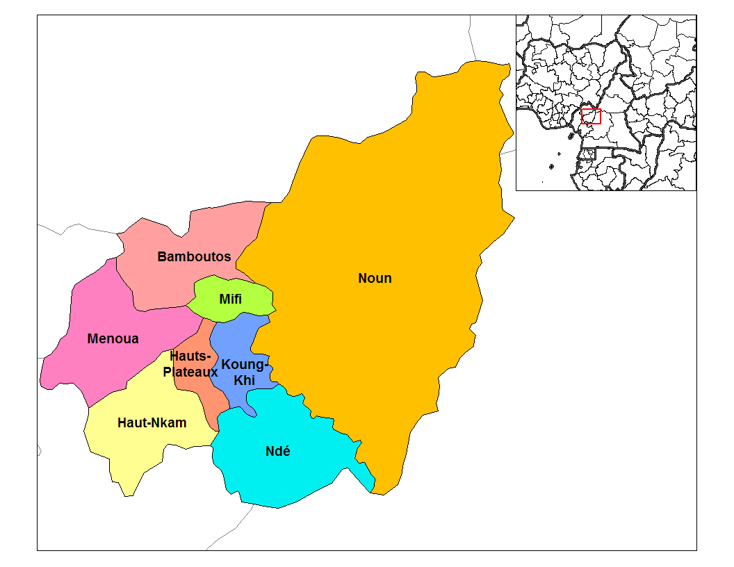 Carte de la région Ouest